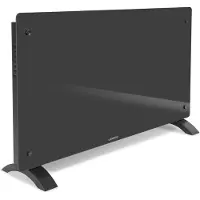 Vonroc Radiator - Elradiator | Glas | Luksus | 2500W | WIFI - Smartapp styring | Op til 30m² | Grå