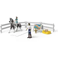 Schleich Horse Club - Kims Voltigeringssæt - 19 Dele - 42799 - - OneSize - Legetøjsfigur