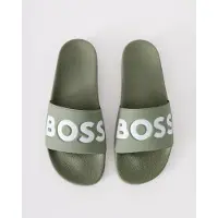 BOSS Pantoletter 'Aryeh' oliven / hvid