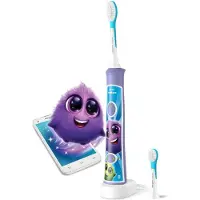 Philips Sonicare For Kids For Kids HX6322/12 Sonisk elektrisk tandbørste, Barn, Sonisk tandbørste, Daglig pleje, 62000 Omdrejninger pr. minut, Lilla, Hvid, 62000 Omdrejninger pr. minut