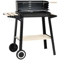 Goodhome havegrill vogn 83x45,5x86,5 cm sort