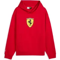 Puma Ferrari Coloured Shield Fleece Hoodie Men, Motorsport, Rosso Corsa, XXL
