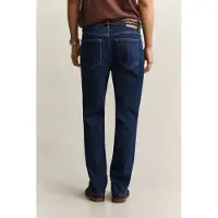 Gant Ganttil mænd. 1000021 Jaans Regular Fit blå vask (34/32), Casual, Bomuld, Denim, Klassisk