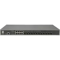 Level One GTL-2091 20-Port L3 Managed Gigabit Switch (12 x 10GbE SFP+ 8 x Gigabit RJ45) Redundant power supply