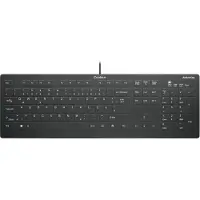 Contour Design Active Key AK-C8112 - Tastatur - tørredesinfektion, flad nøgleprofil - 100% - full size - vaskbar - USB - QWERTY - Pan Nordic - sort