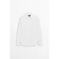 Massimo Dutti - Male - Slim Fit Skjorte I 100 % Bomuldspoplin - Hvid - 42