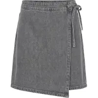 Object Denim Slå-om-nederdel