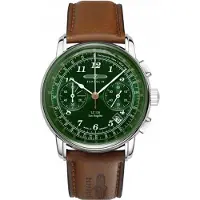 Zeppelin Herreur 76144 Los Angeles Grøn/Læder Ø43 mm