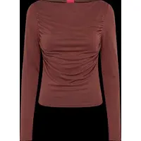 HUGO Slim fit cupro-top med moderne bådudskæring