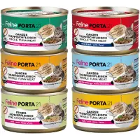 Porta 21 Økonomipakke: 24 x 90 g Feline - Mix Kylling: 2 varianter