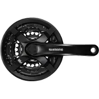 Shimano FC-TY501 krank, 170 mm 42/34/24T, 6-8 år, med kædeskærm