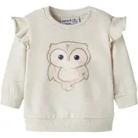 Name it Sweatshirt - NbfNilda - Peyote Melange m. Ugle - - 62 - Sweatshirt