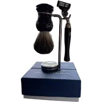 Crabtree & Evelyn barberingssæt: barberkniv + 5 blade + ansigtshårbørste (unisex)