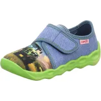Superfit Hjemmesko 'Bubble' sand / blue denim / lime