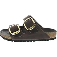 Birkenstock Birkenstocktil kvinder. 1032916 Sandaler i læder Arizona Big Buckle Oiled (Smal pasform) brun (40), Fast, Ingen, Casual, Havanna