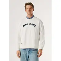 Pepe Jeans Pepe Jeanstil mænd. PM5800146 Off-white Gio-sweatshirt (S), Hvid, Casual, Bomuld
