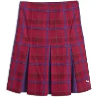 Puma T7 Pleated Tartan Midi Skirt Women, Clothing, Garnet Glow, L