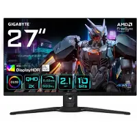 Gigabyte AORUS FO27Q5P - OLED-monitor - gaming - 27 (26.5 til at se) - 2560 x 1440 QHD @ 500 Hz - 1000 cd/m² - 1500000:1 - DisplayHDR 500 True Black - 0.03 ms - 2xHDMI, DisplayPort, USB-C - højtalere