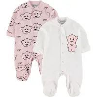 Emporio Armani Heldragt - 2-pak - Rosa/Hvid - - 1 år (80) - Heldragt