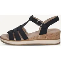 Caprice Heeled sandal, blue, made of Leather without heel, Size 42