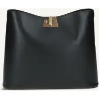 Caprice Handbag, black, made of Leather and textile, Size 1
