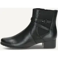 Caprice Bootie, black, made of Leather and synthetic with Block heel, Size 39