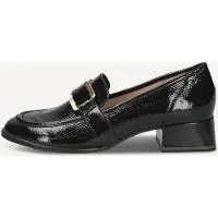 Caprice Slipper, black, made of Leather with Block heel, Size 39