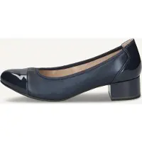 Caprice Pumps, blue, made of Leather and textile with Block heel, Size 37