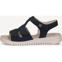 Caprice Heeled sandal, blue, made of Leather without heel, Size 41