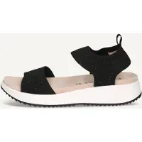 Caprice Sandal, black, made of Textiles without heel, Size 41