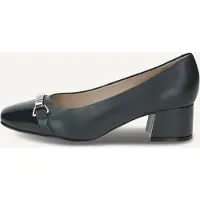 Caprice Pumps, blue, made of Leather and textile with Trapeze heel, Size 38