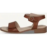 Caprice Heeled sandal, brown, made of Leather with Block heel, Size 39