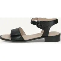 Caprice Heeled sandal, black, made of Leather with Block heel, Size 42