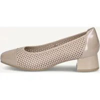 Caprice Pumps, beige, made of Leather and textile with Block heel, Size 38