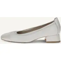 Caprice Pumps, white, made of Leather with Trapeze heel, Size 37