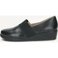 Caprice Slipper, black, made of Leather with Wedge heel, Size 38