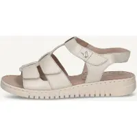 Caprice Heeled sandal, white, made of Leather without heel, Size 38