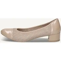 Caprice Pumps, beige, made of Leather and textile with Block heel, Size 37.5
