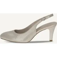 Caprice sling pumps, gold, made of Leather with Funnel heel, Size 37