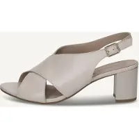 Caprice Heeled sandal, beige, made of Leather with Block heel, Size 36