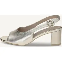 Caprice Heeled sandal, metallic, made of Leather with Block heel, Size 38