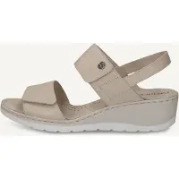 Caprice Heeled sandal, white, made of Leather without heel, Size 40