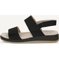 Caprice Sandal, black, made of Leather without heel, Size 37