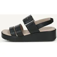 Caprice Sandal, black, made of Leather with Wedge heel, Size 38