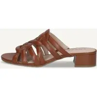 Caprice Mule, brown, made of Leather with Block heel, Size 40