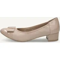 Caprice Pumps, beige, made of Leather and textile with Block heel, Size 37.5