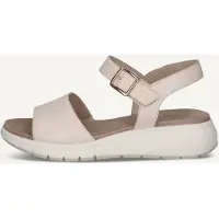 Caprice Sandal, beige, made of Leather without heel, Size 42