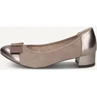 Caprice Pumps, brown, made of Leather and textile with Block heel, Size 38