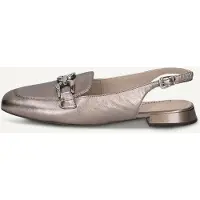 Caprice sling pumps, metallic, made of Leather with Trapeze heel, Size 37