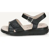 Caprice Sandal, black, made of Leather without heel, Size 41
